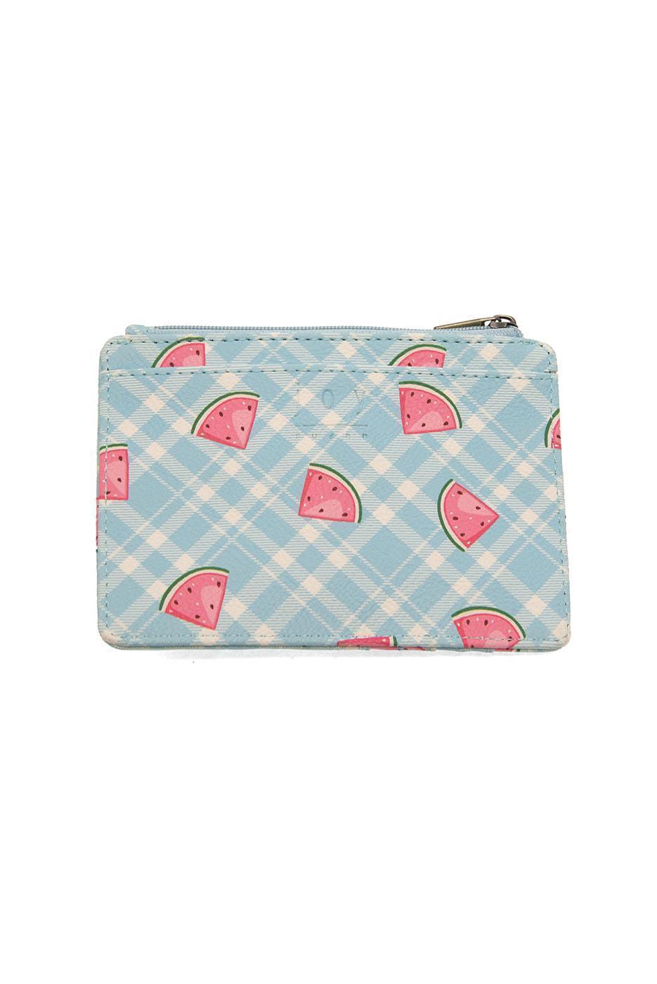 L8218-12 Blue Plaid Watermelons image 2