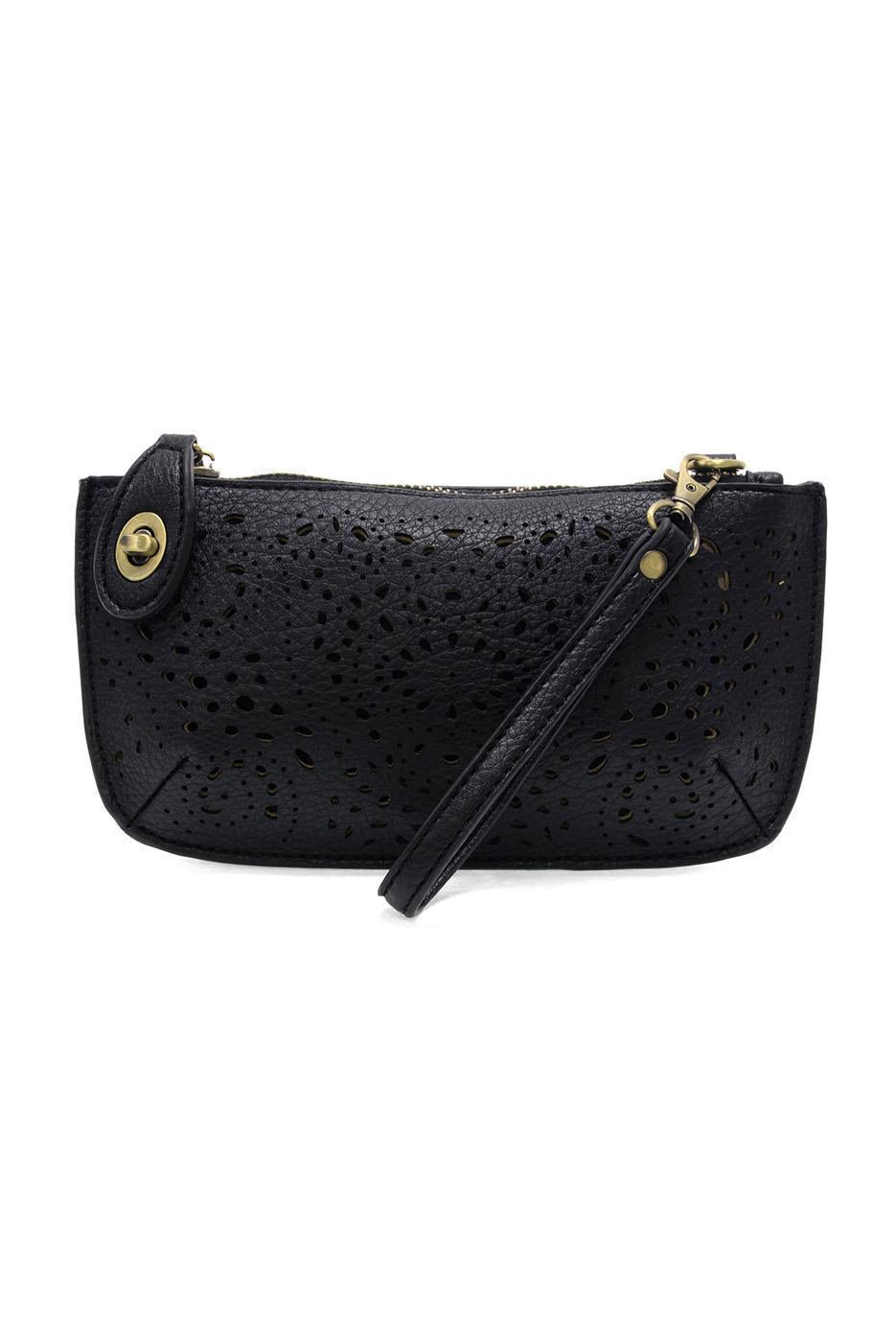 エリー Lazer Cut Eyelet Mini Wristlet Crossbody Clutch – Joy Susan