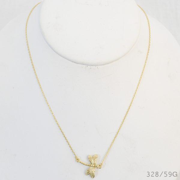 Sideways Dragonfly Necklace
