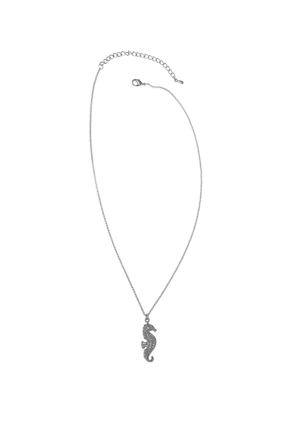Scratched Seahorse Necklace