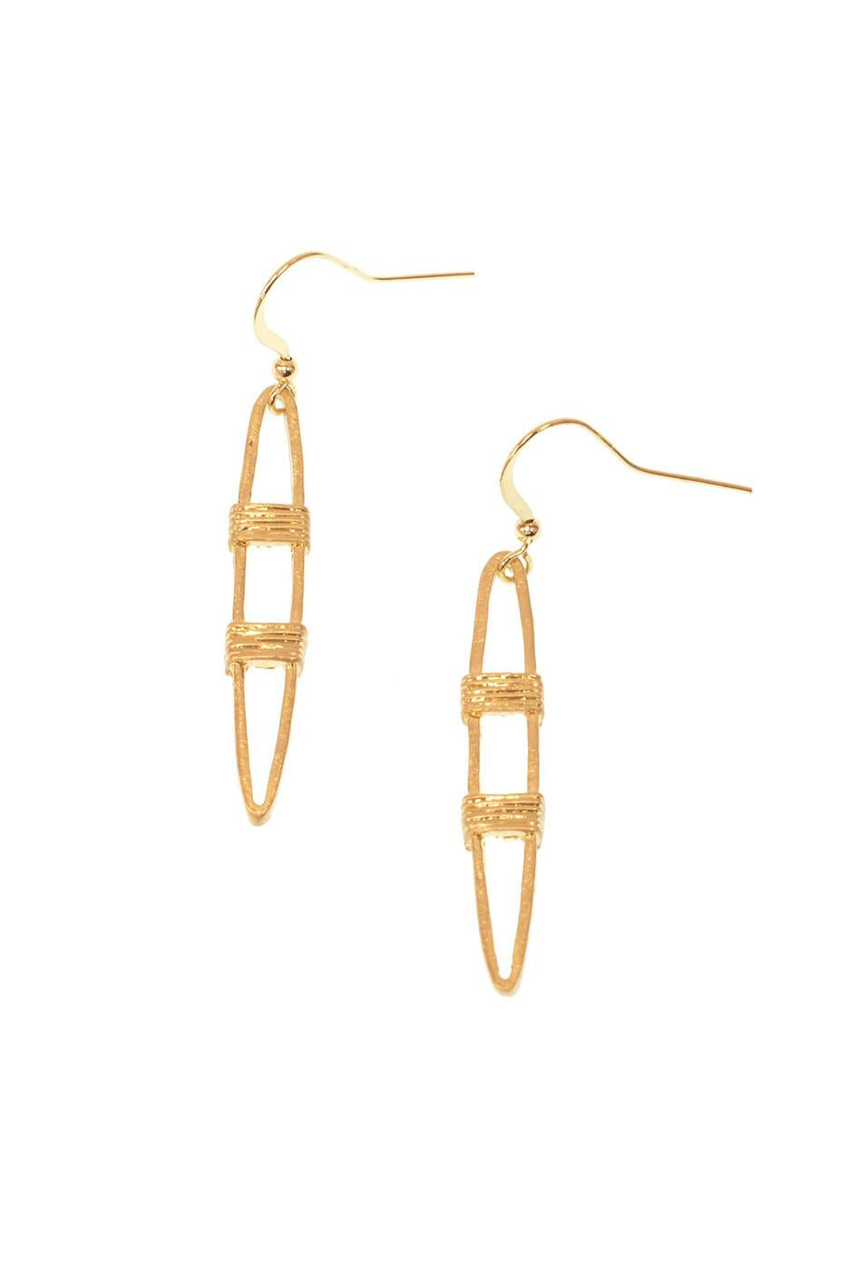 Oval Wire Wrapped Earring