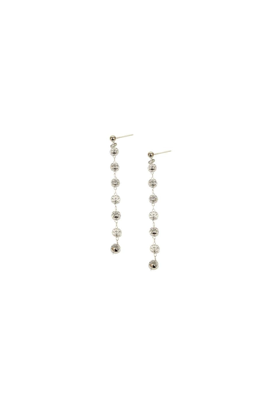 Crystal Bead Drop Post Earring