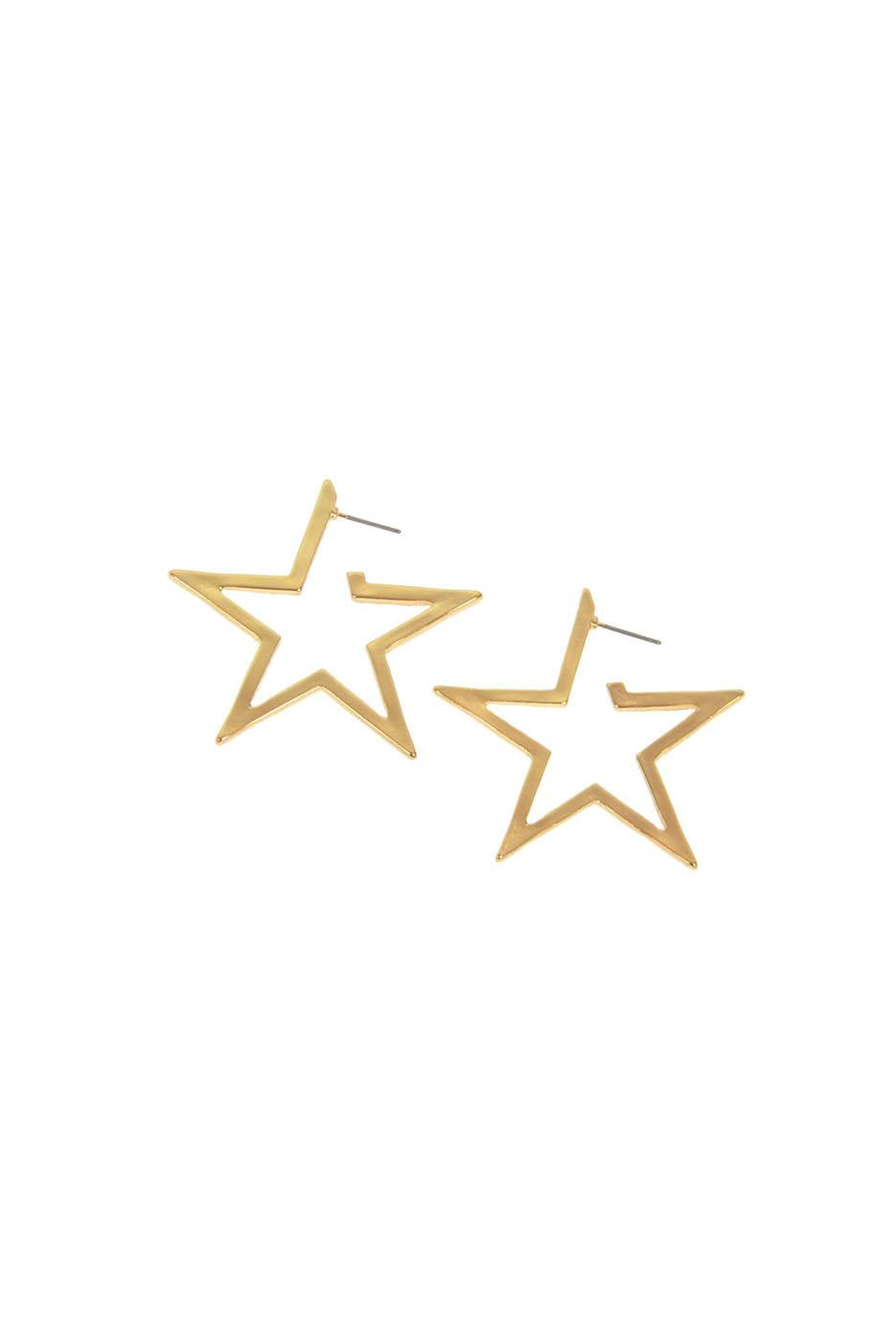Star Hoop Post Earring