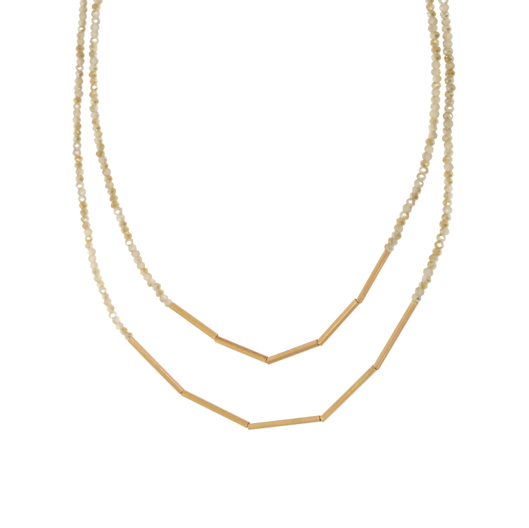 2 Row Crystal Necklace