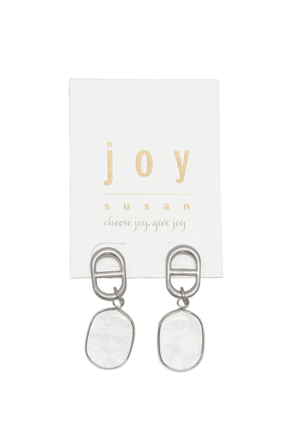 Clear Quartz Dangle Post Earrings