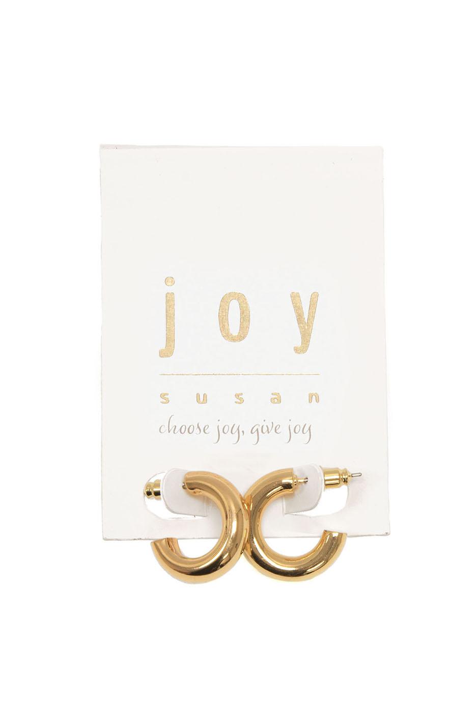 Thick Hoop Post Earrings