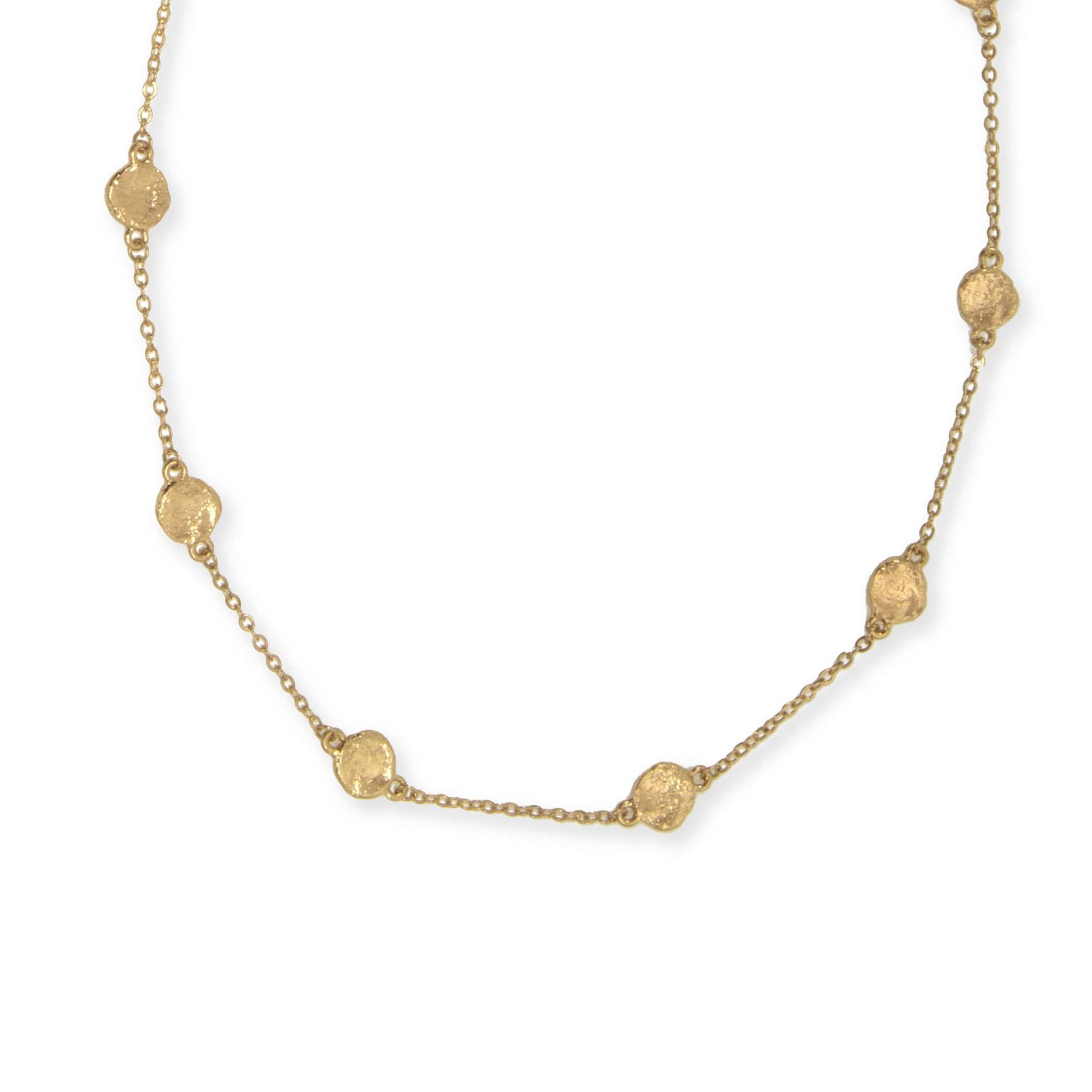 17+ Spaced Hammered Dot Necklace