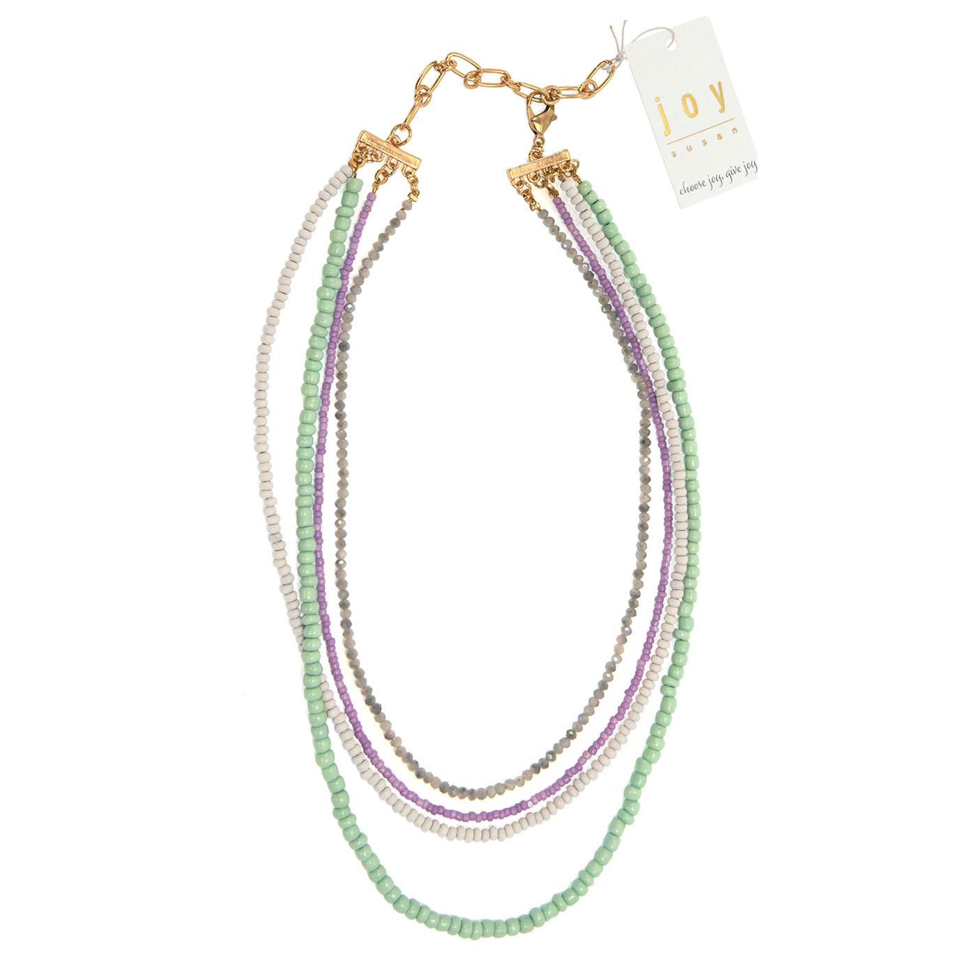 15+  Beaded 4 Row Necklace