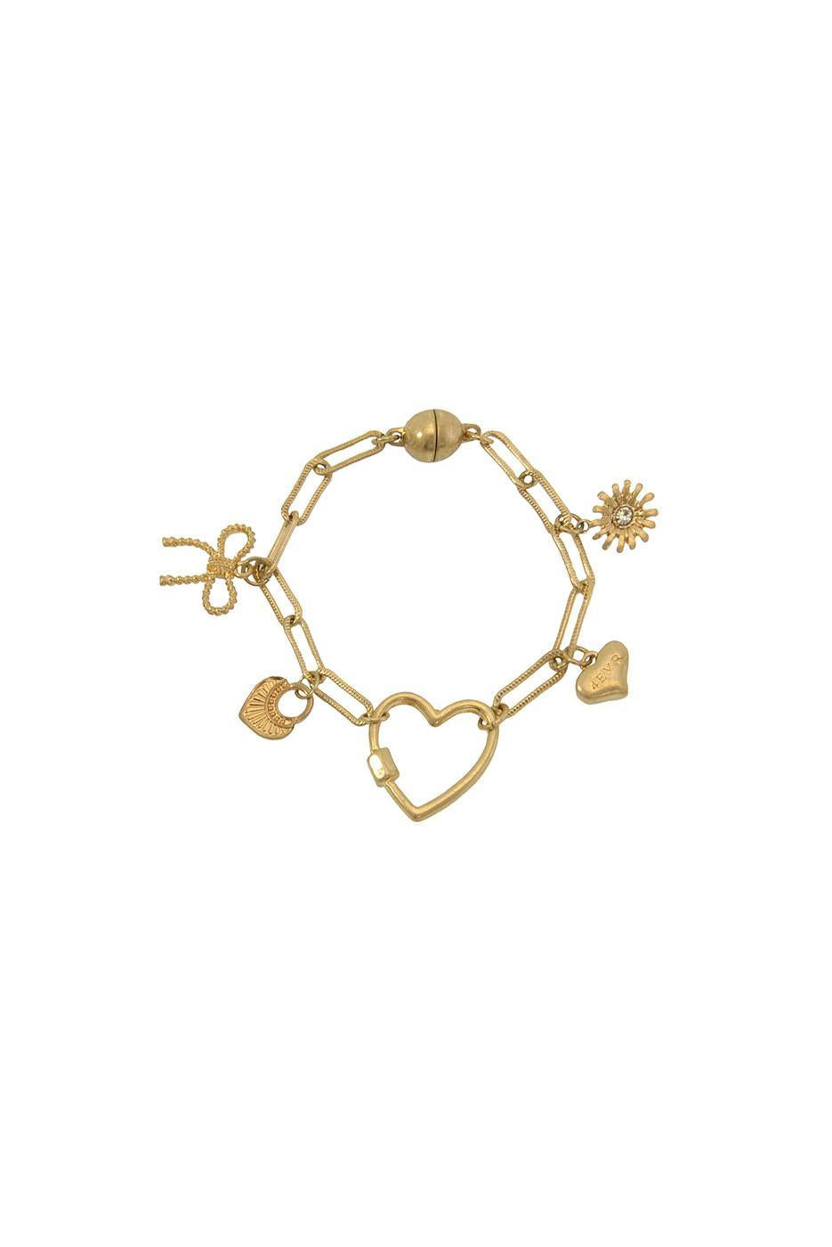 Mixed Hearts Pendants Bracelet