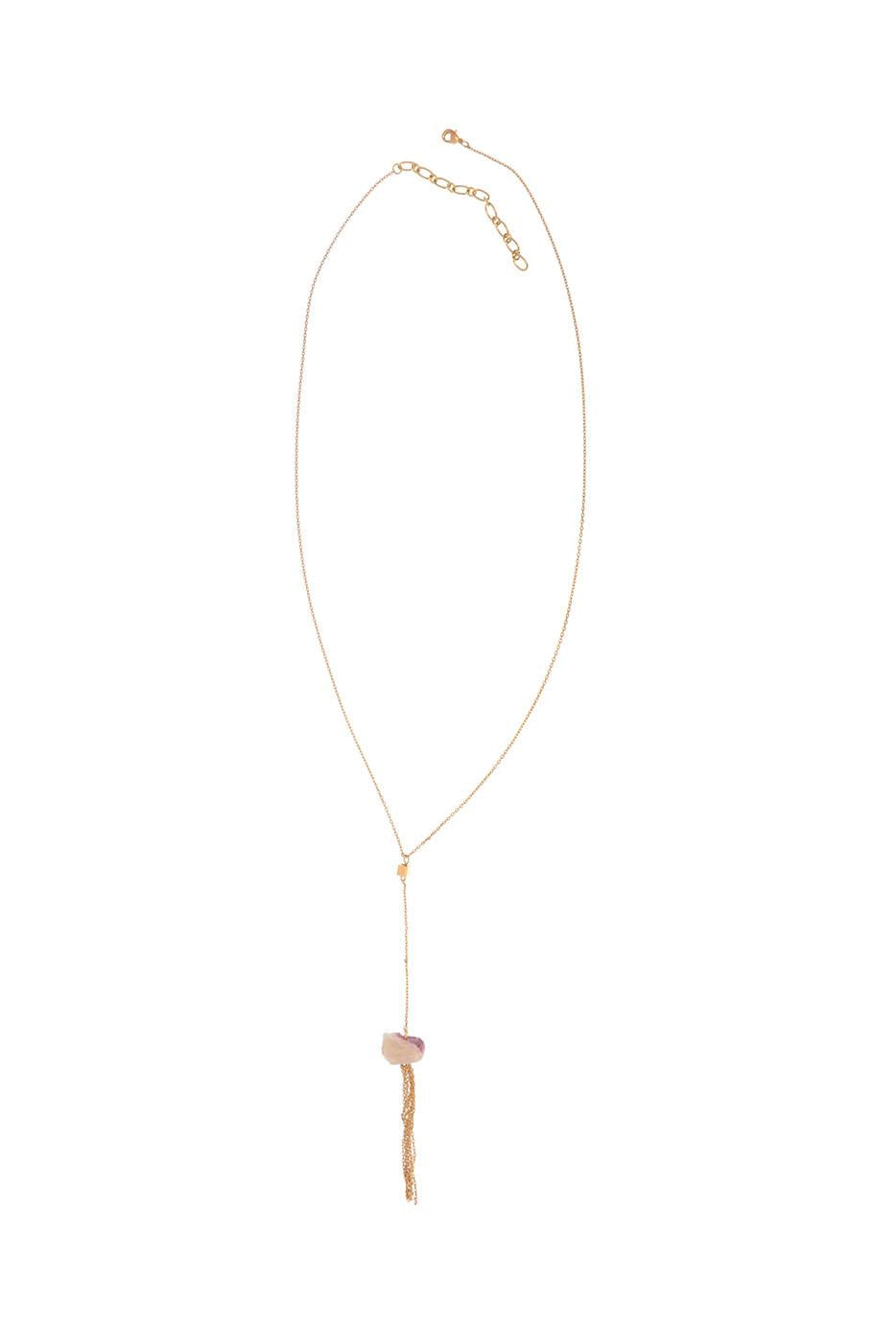 Stone Tassel Necklace