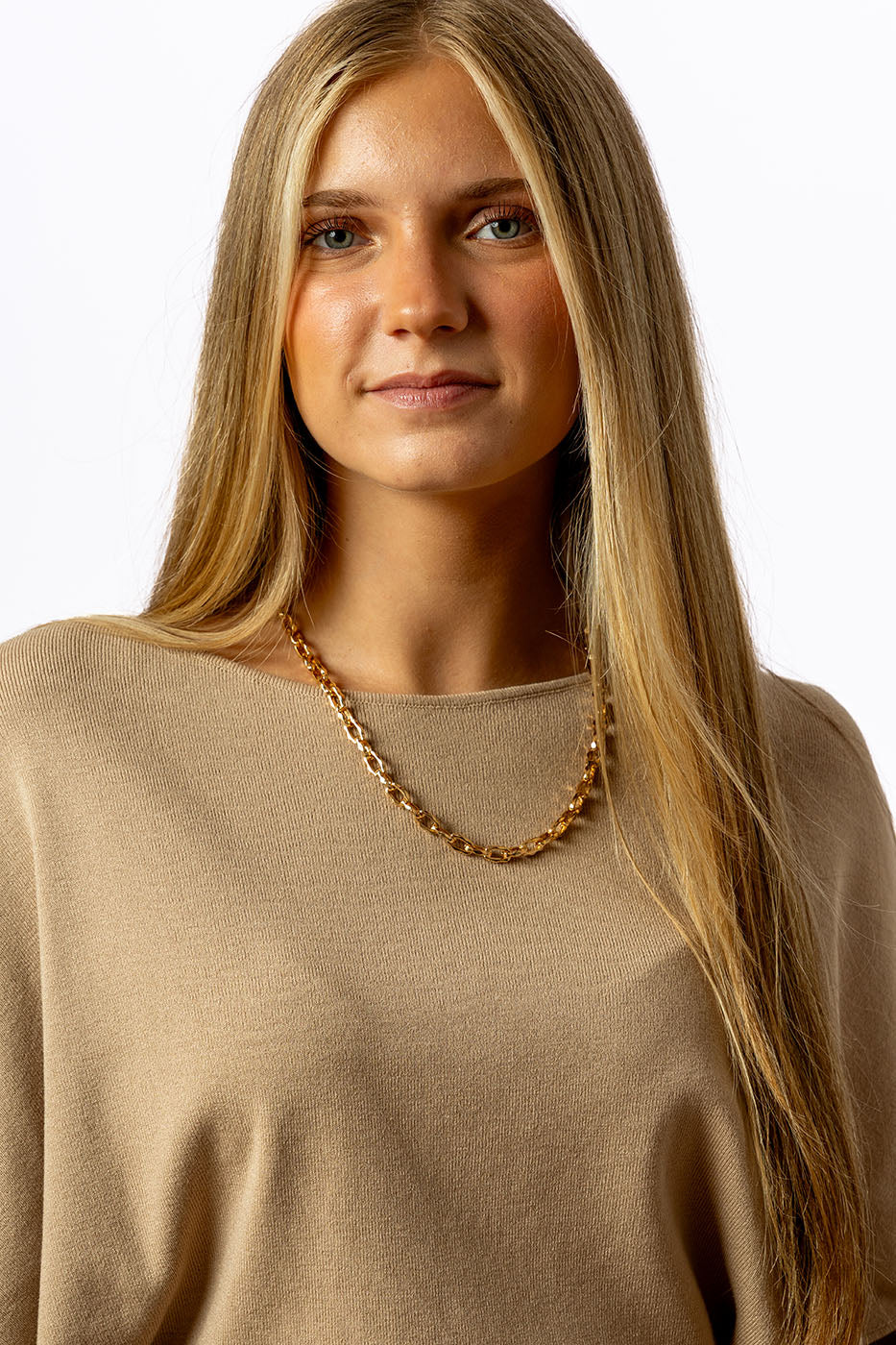 Hammered Cable Chain Necklace