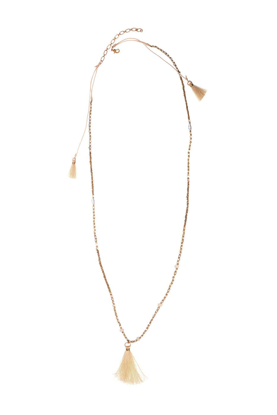 Beaded Tassel Necklace