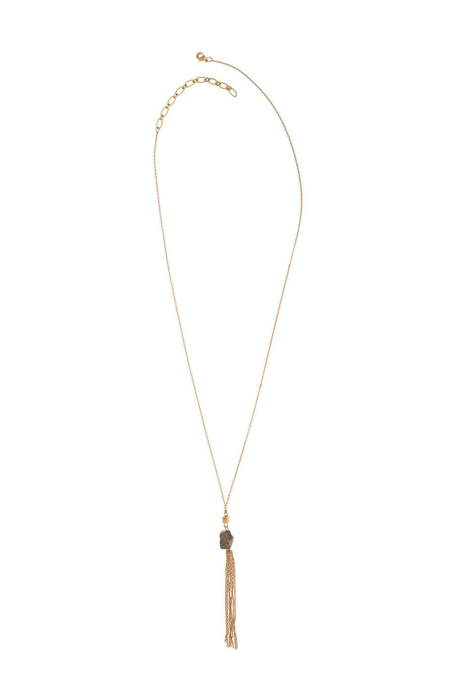 Stone Tassel Necklace