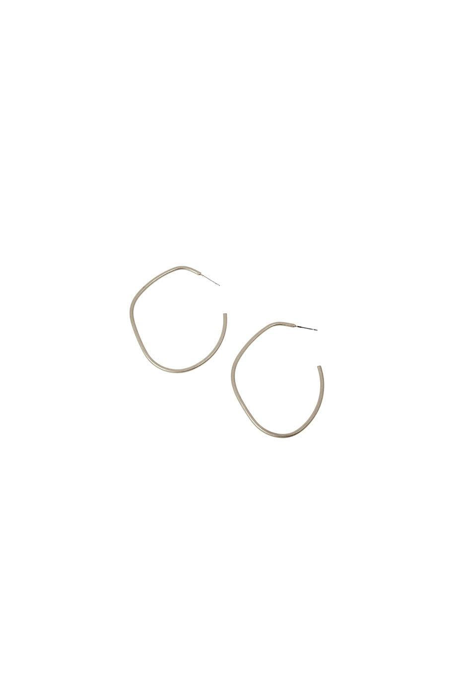 Irregular Hoop with Post Earri