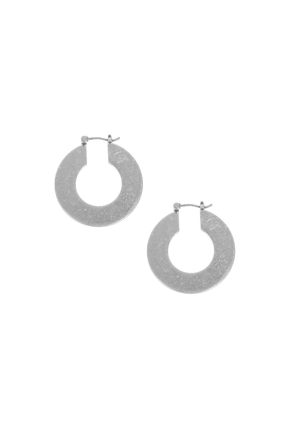 Flat Mid Hoop Earring