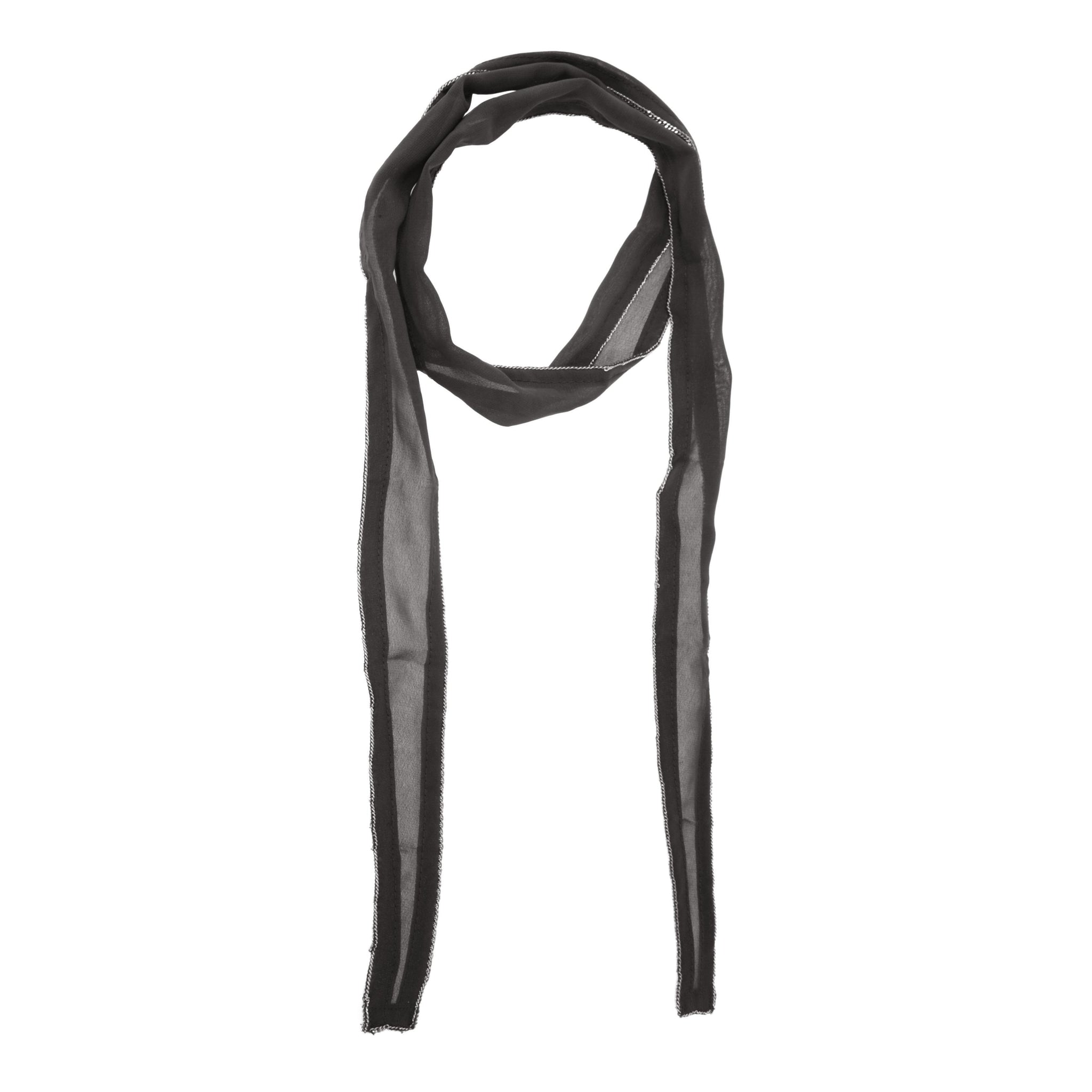 Skinny Scarf with Chain Trim