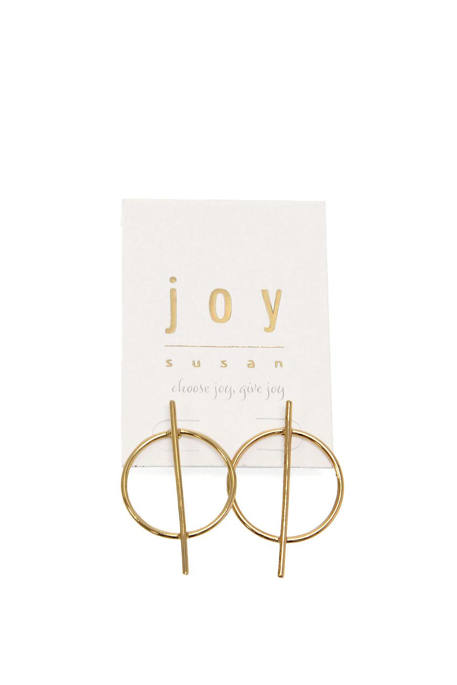 Circle+Bar Stud Earrings