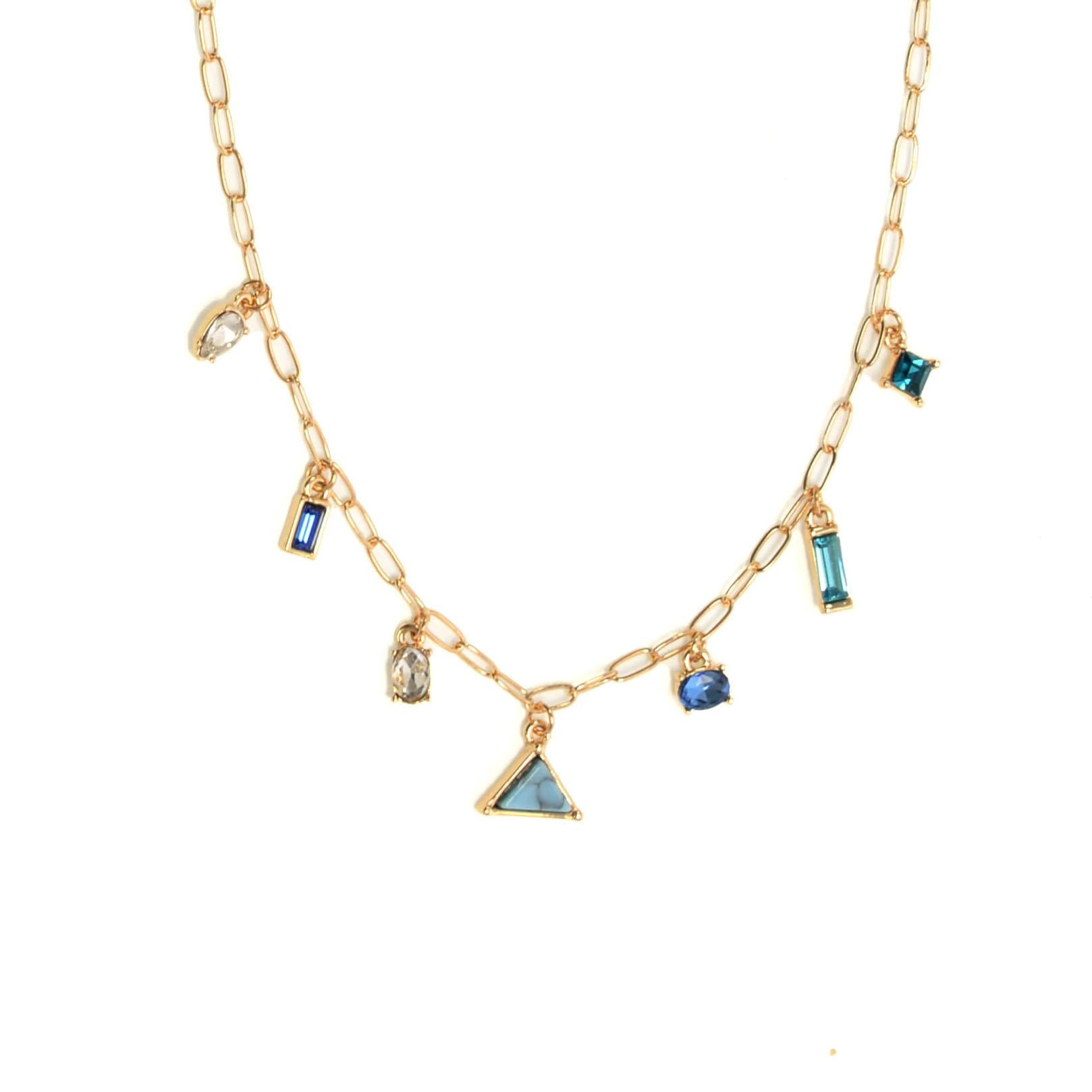16+ Blues Multi Shapes Necklace