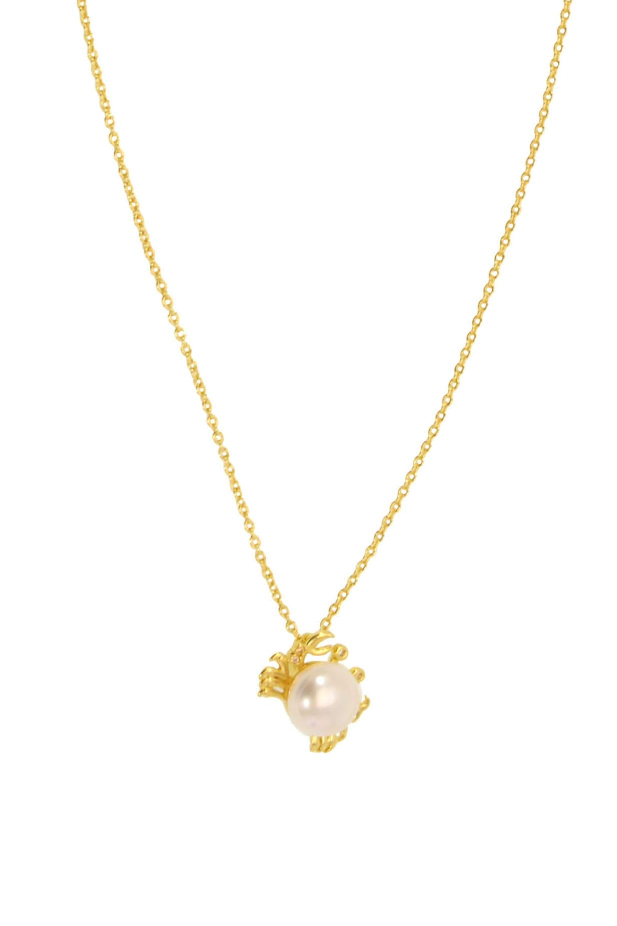 17.5+ Pearl Crab Necklace