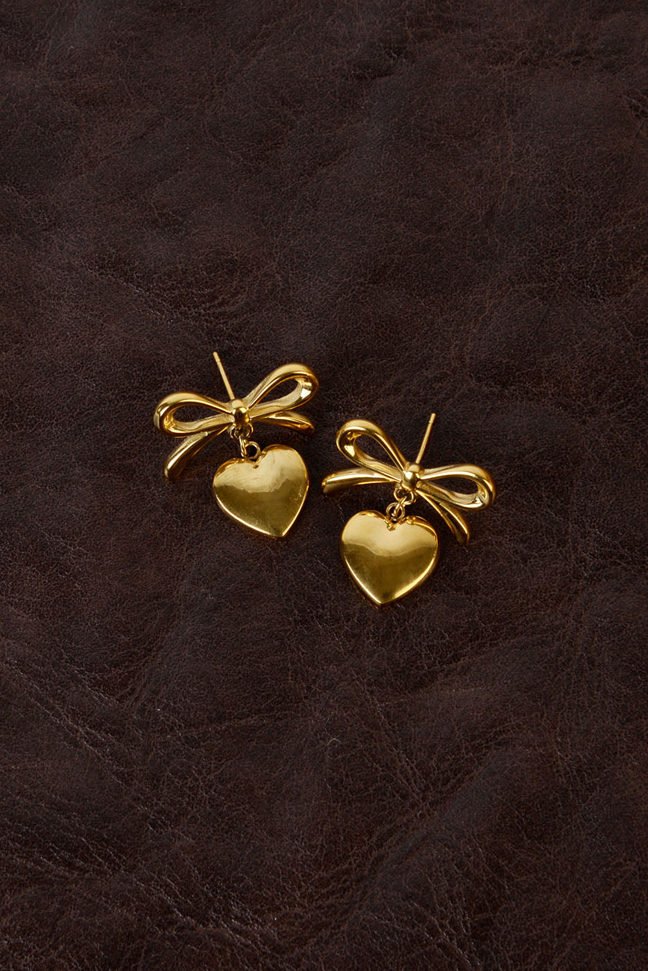 Bow & Heart Post Water Resistant Earrings