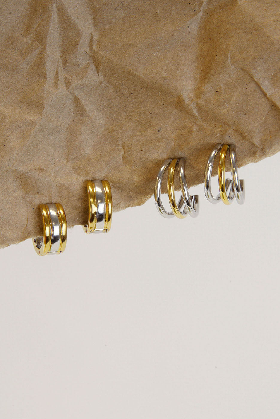 Fluted Huggie Water Resistant Hoop