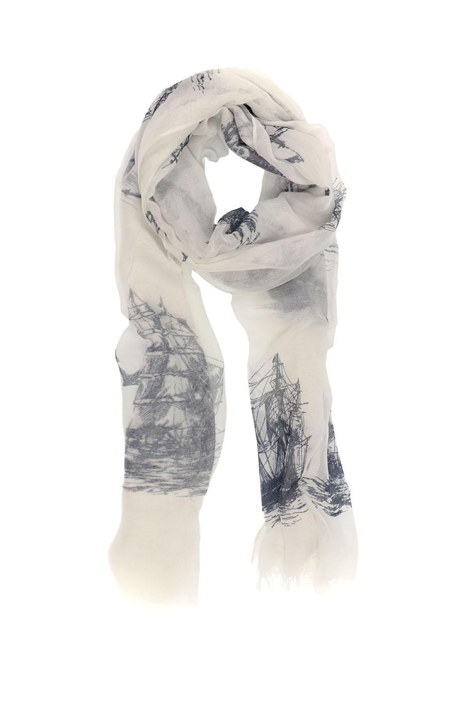 Ship Motif Scarf