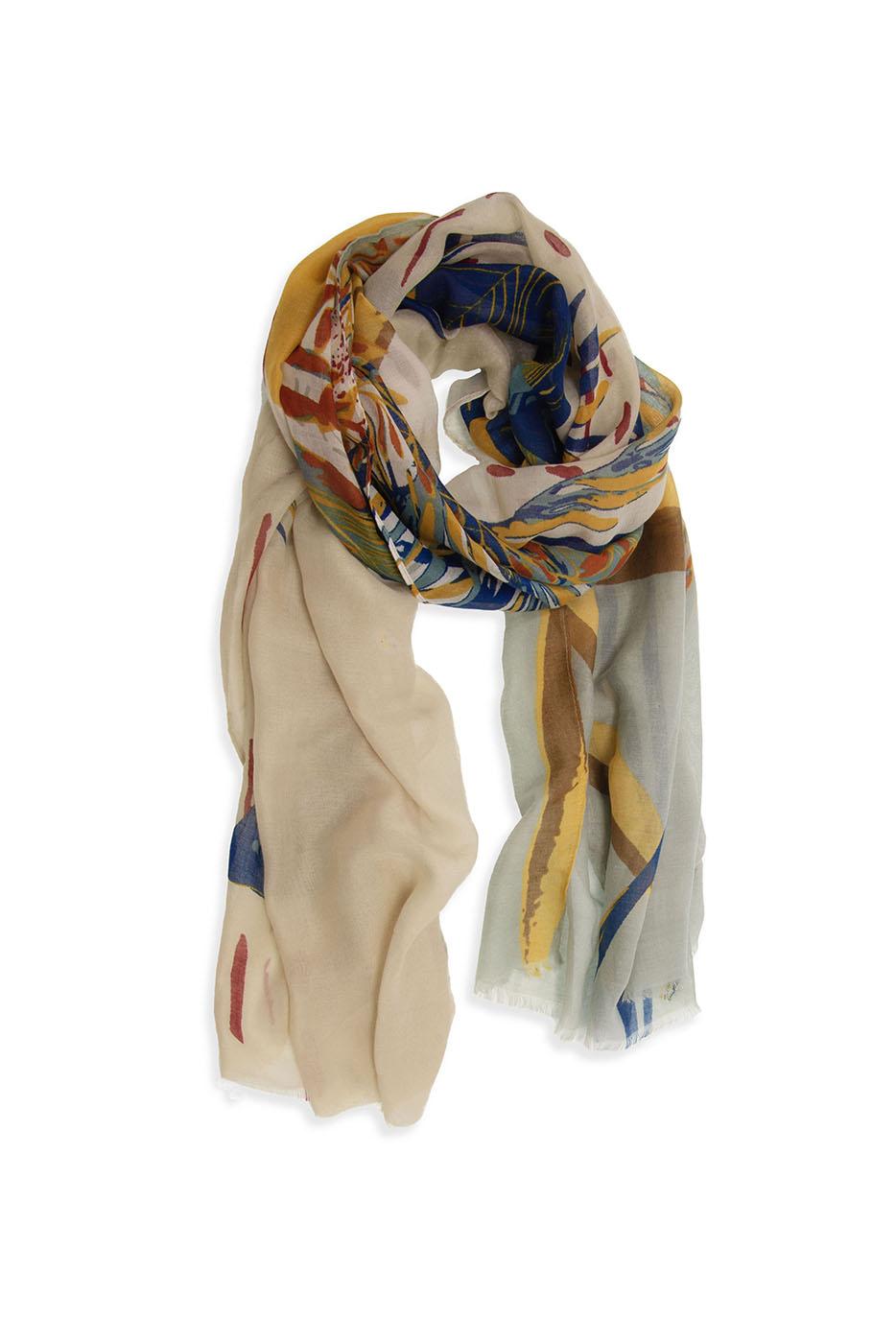 Multi Leaf & Branch Scarf