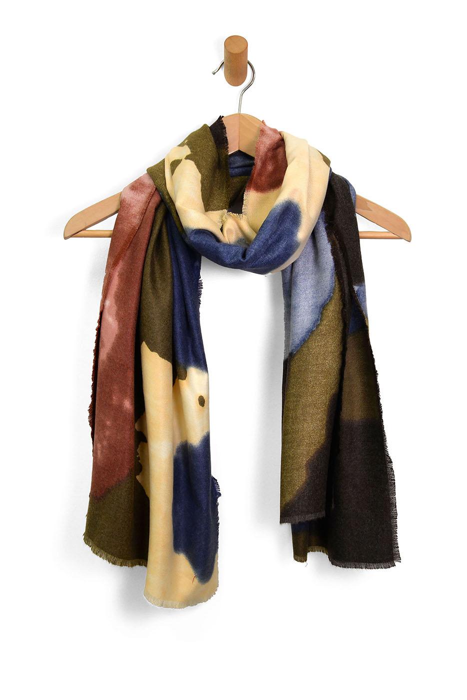 Coffee Multi Inkblot Scarf