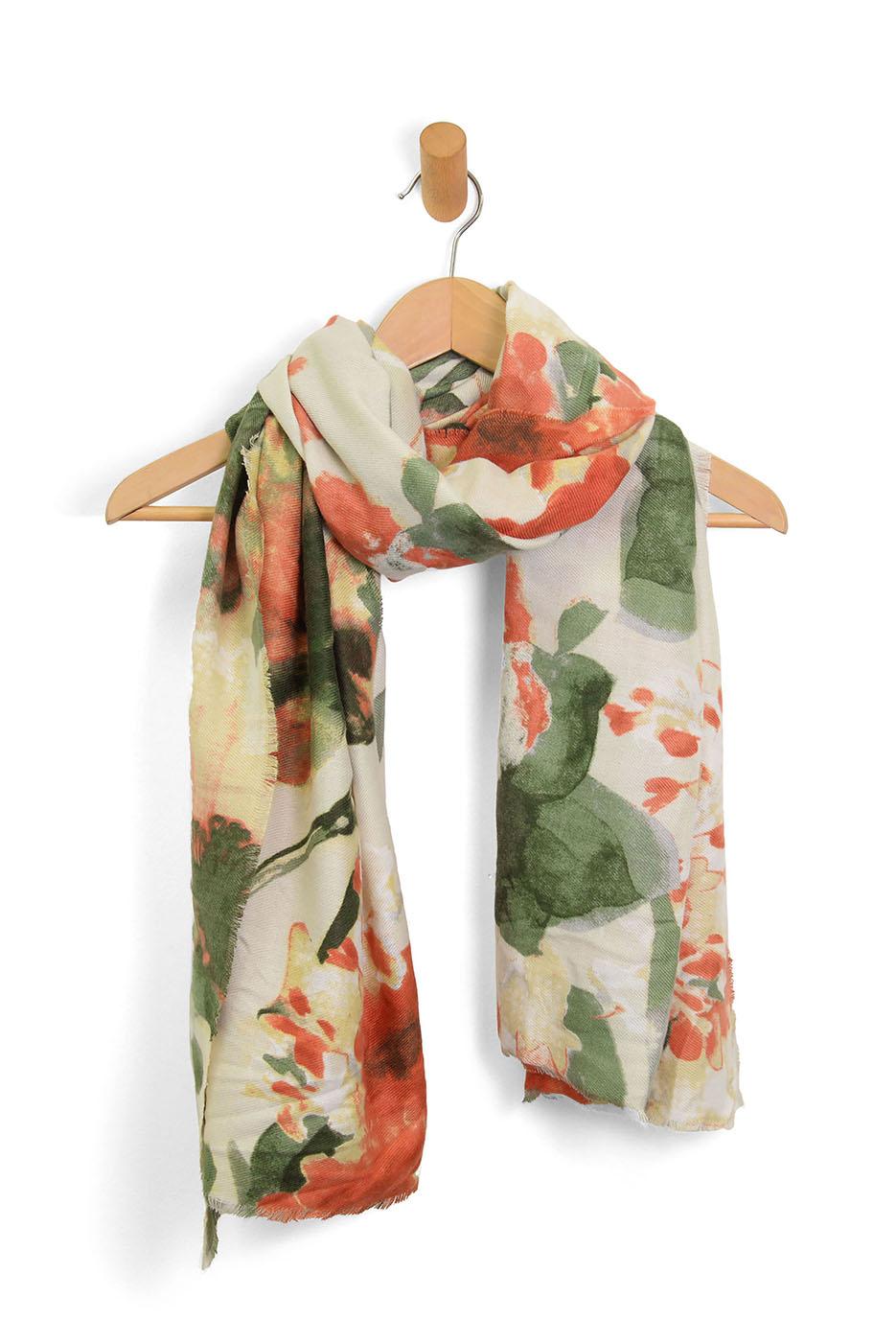 Garden Rose Floral Scarf
