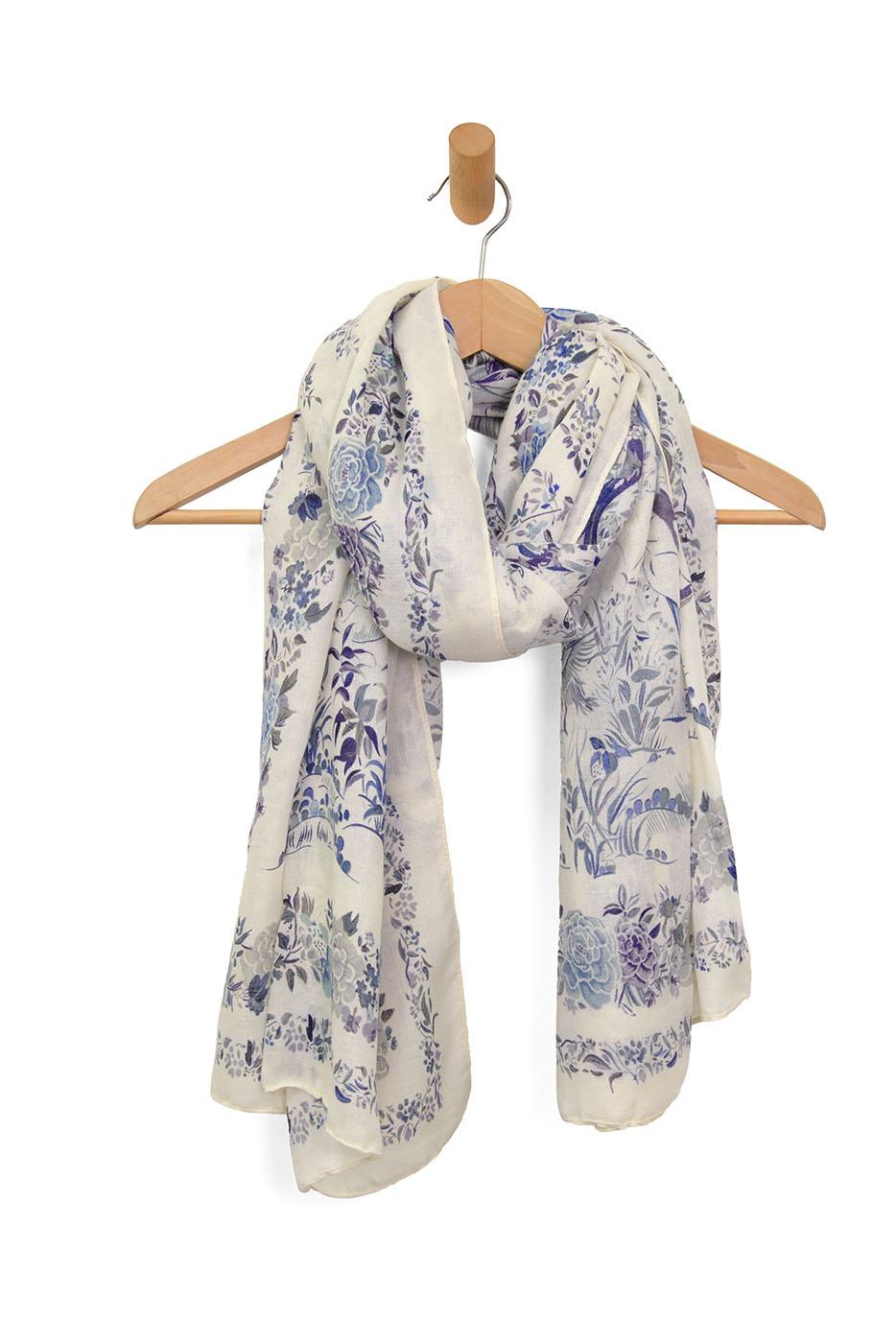 Birds + Flowers Scarf