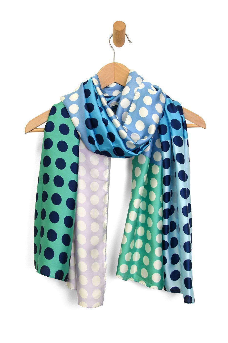 Color Block Polka Dot Scarf