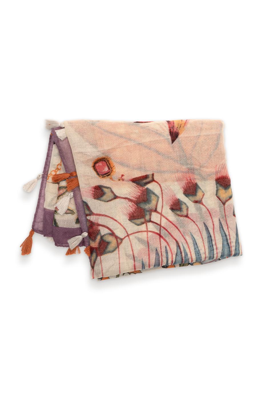 Floral Pop Art Tassel Scarf
