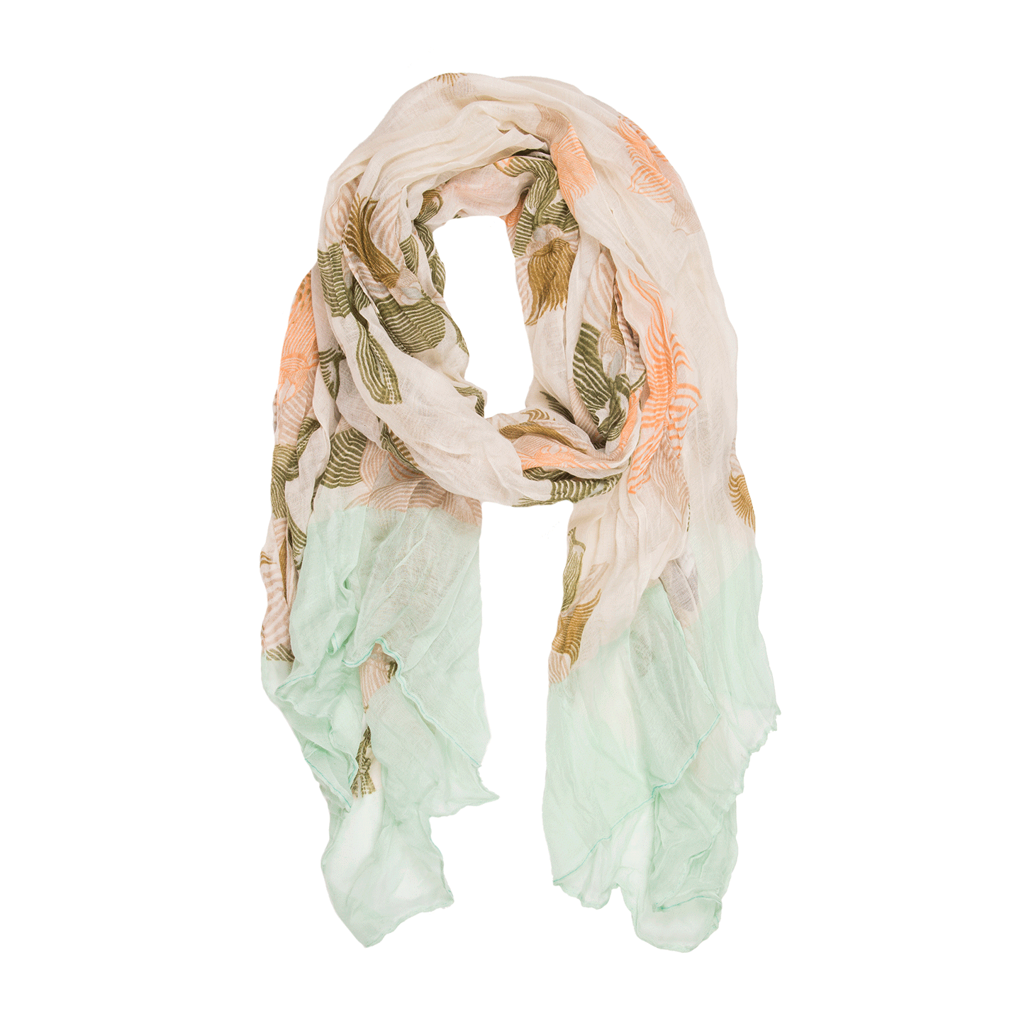 Crinkle Floral Scarf