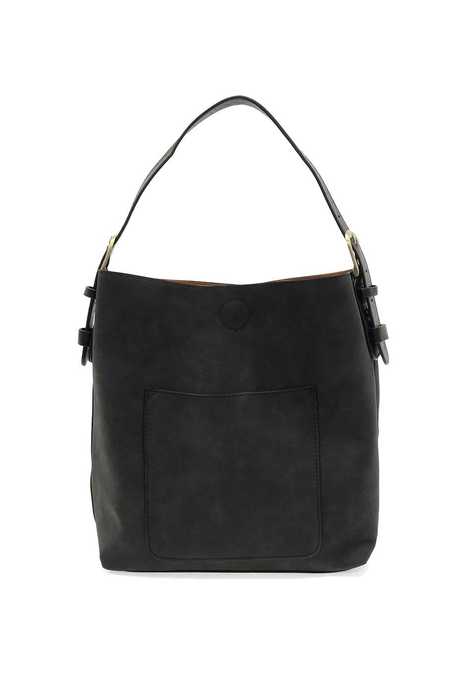 Hobo Handle Rich Faux Suede Handbag