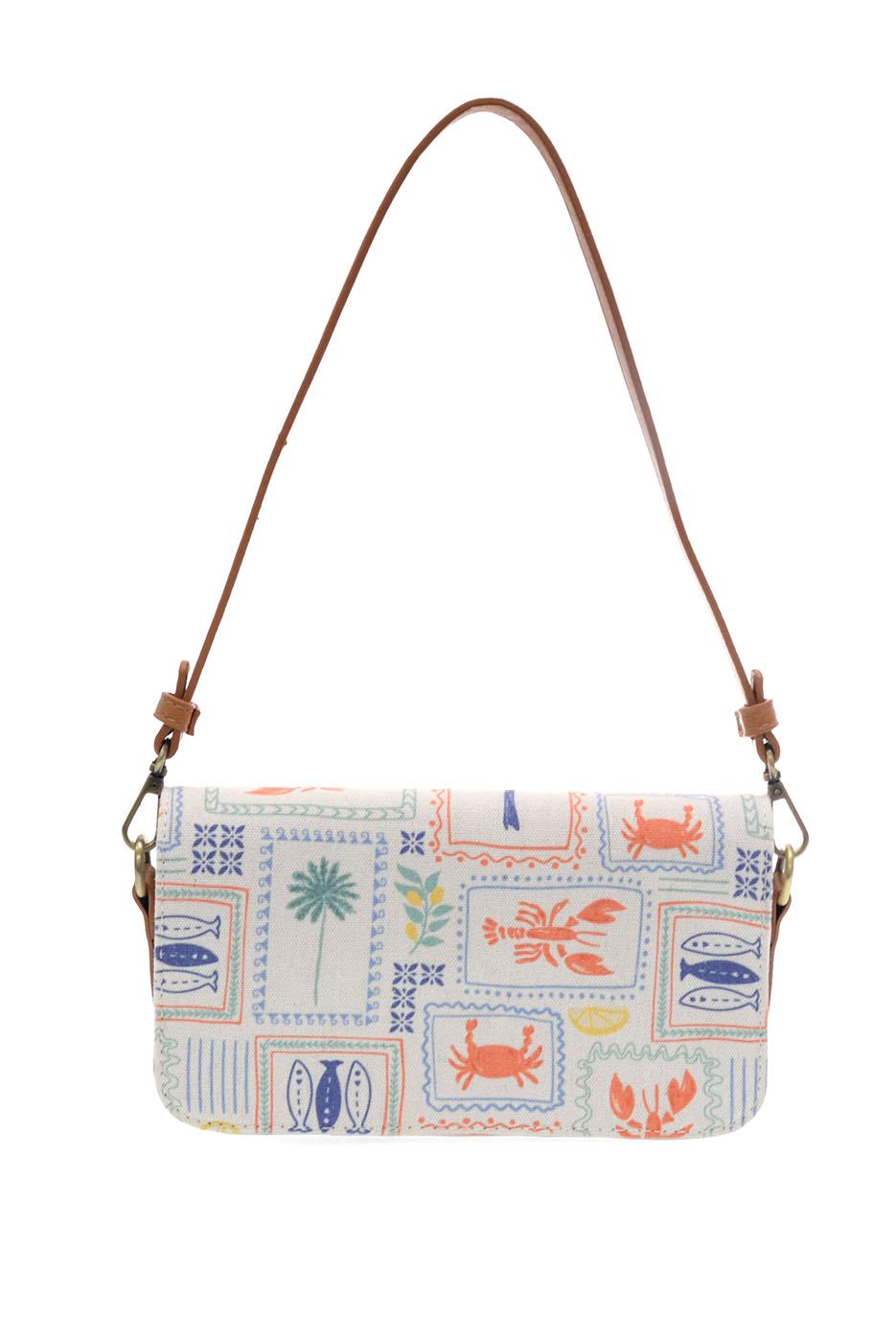 Coastal Charm Canvas Mini Flap Crossbody