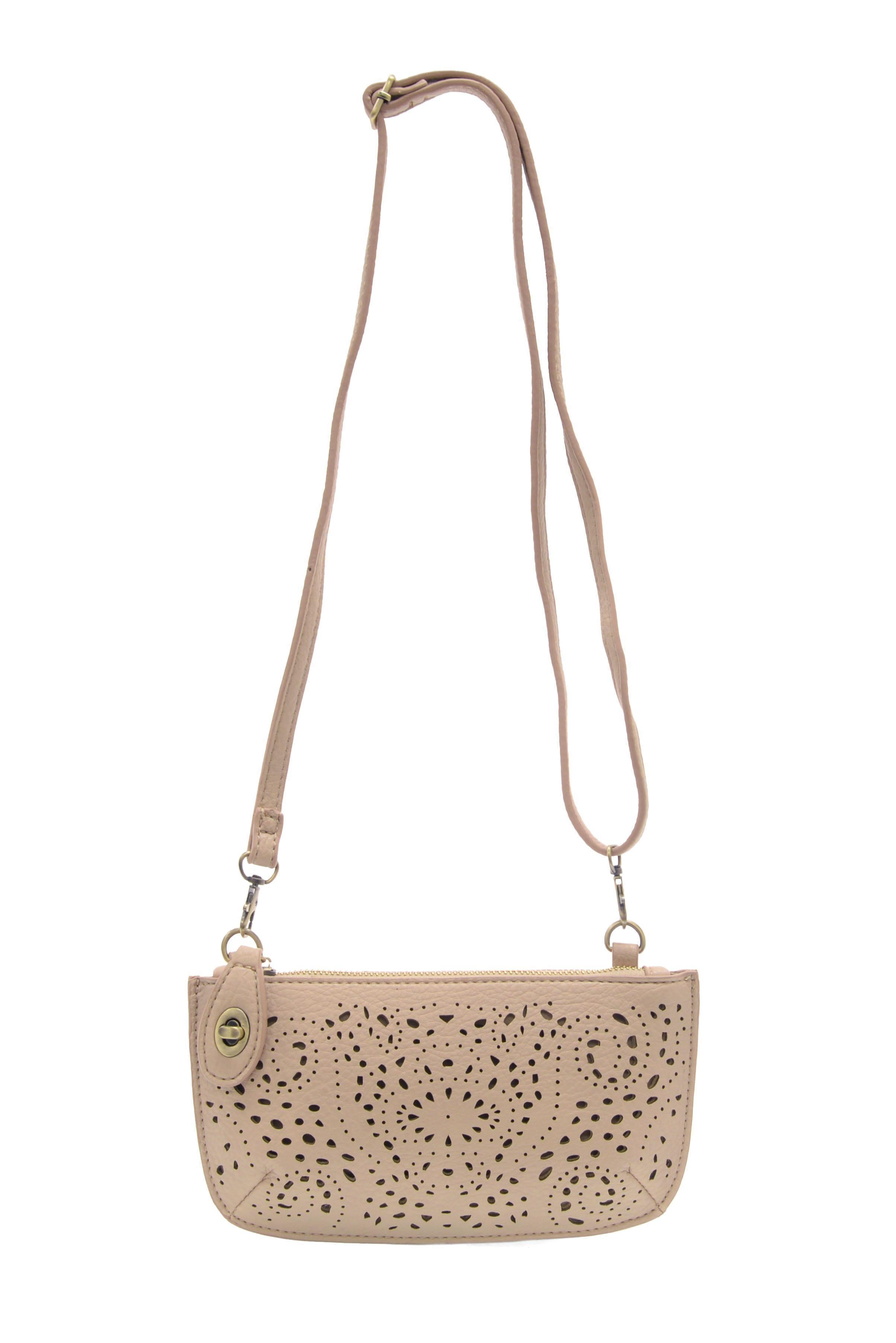 Lazer Cut Eyelet Mini Wristlet Crossbody Clutch – Joy Susan