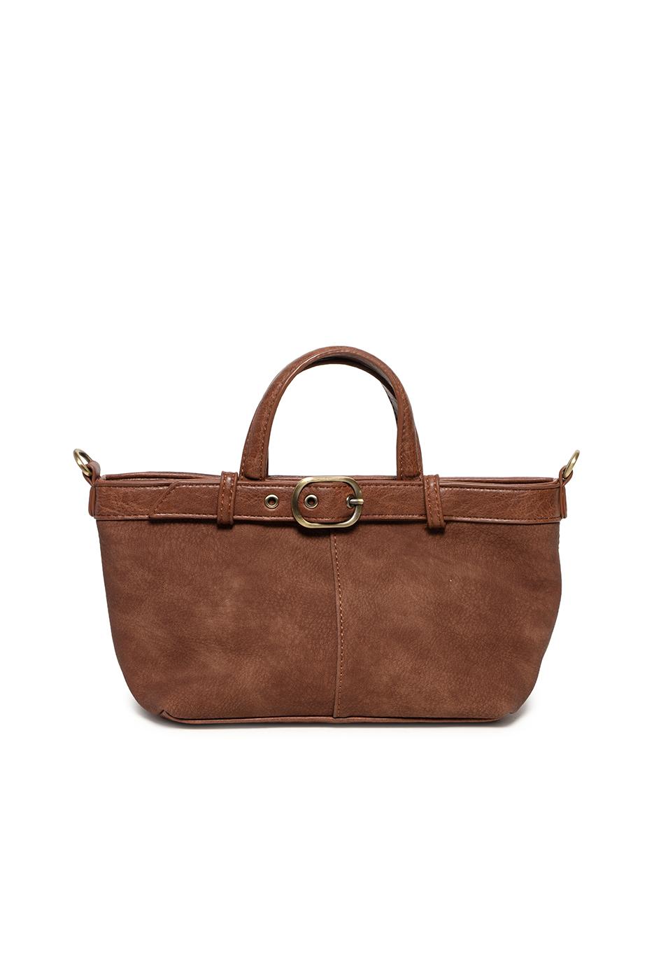 Aspyn Small Belted Sueded Tote Crossbody