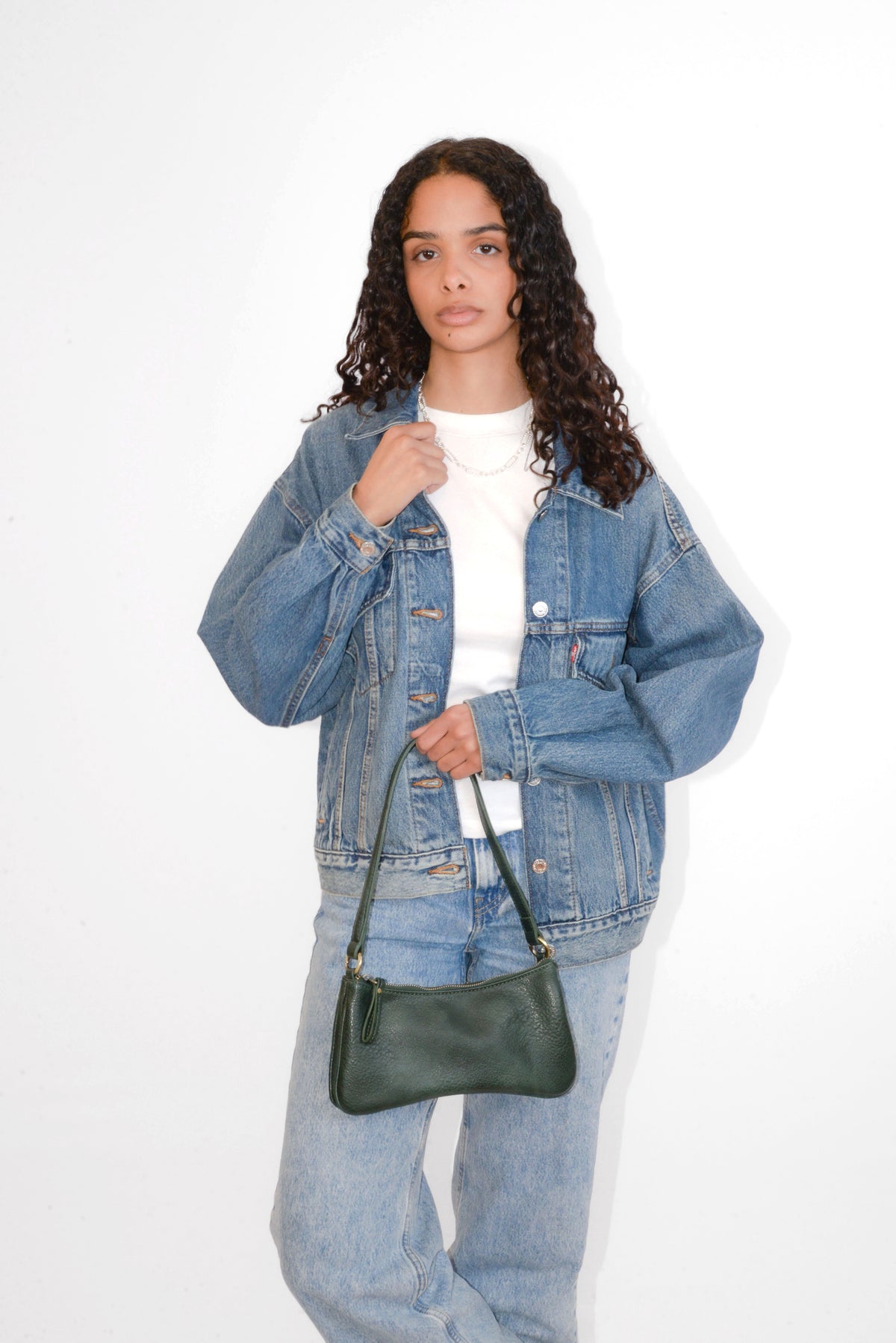 Nicolette Curved Topzip Shoulder/ Crossbody