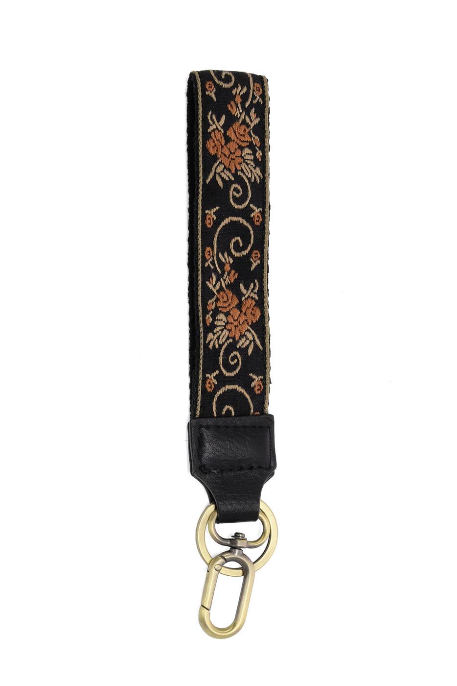 Scrolling Floral Easy Find Wristlet
