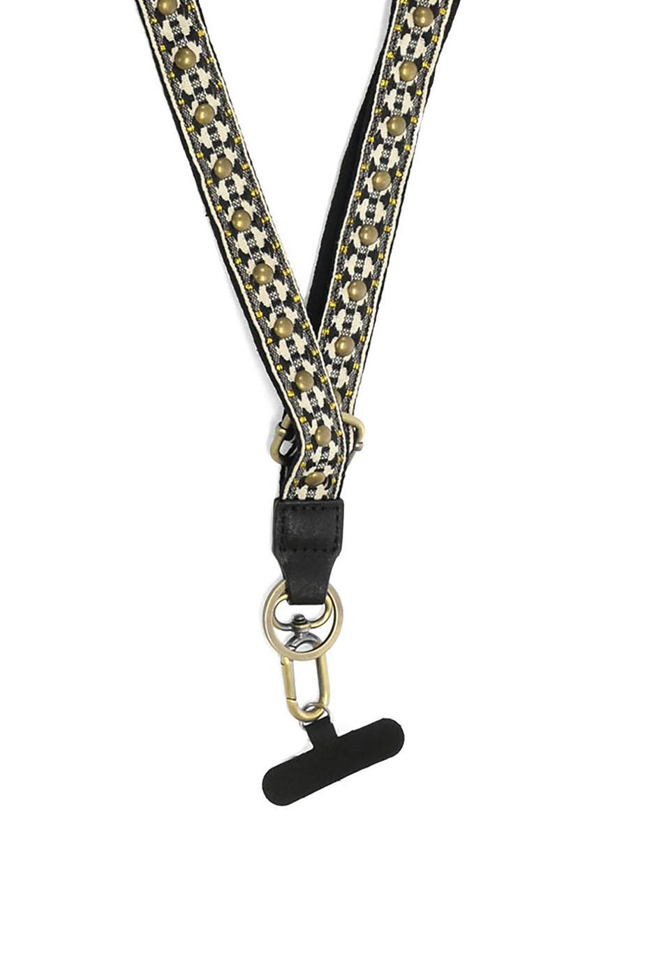 1" Studded Emb Adjustable Lanyard