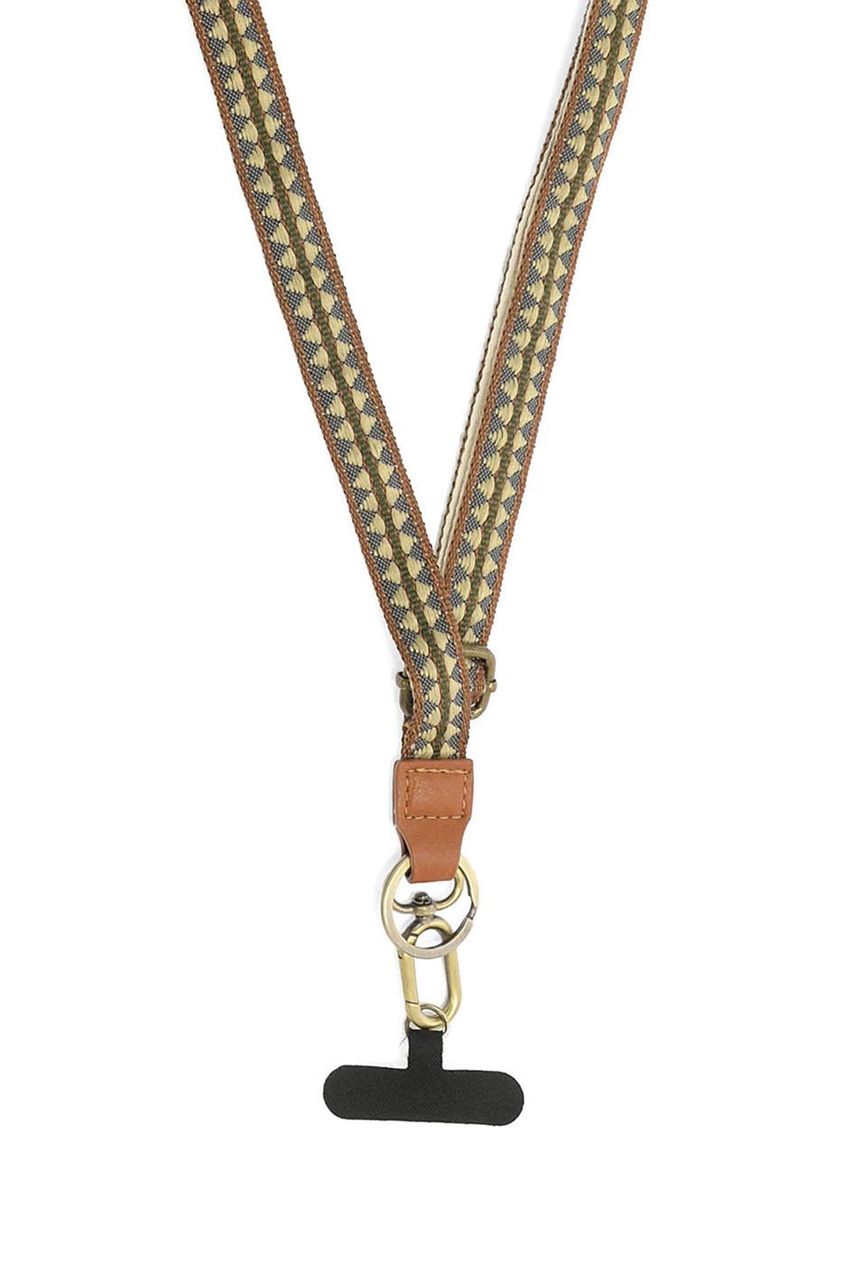 0.6" Natural High Peak Emb Adjustable Lanyard