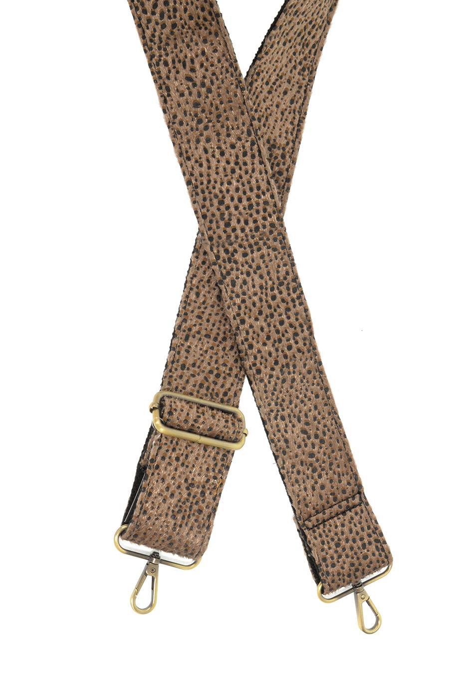 Mini Cheetah Faux Fur Guitar Strap