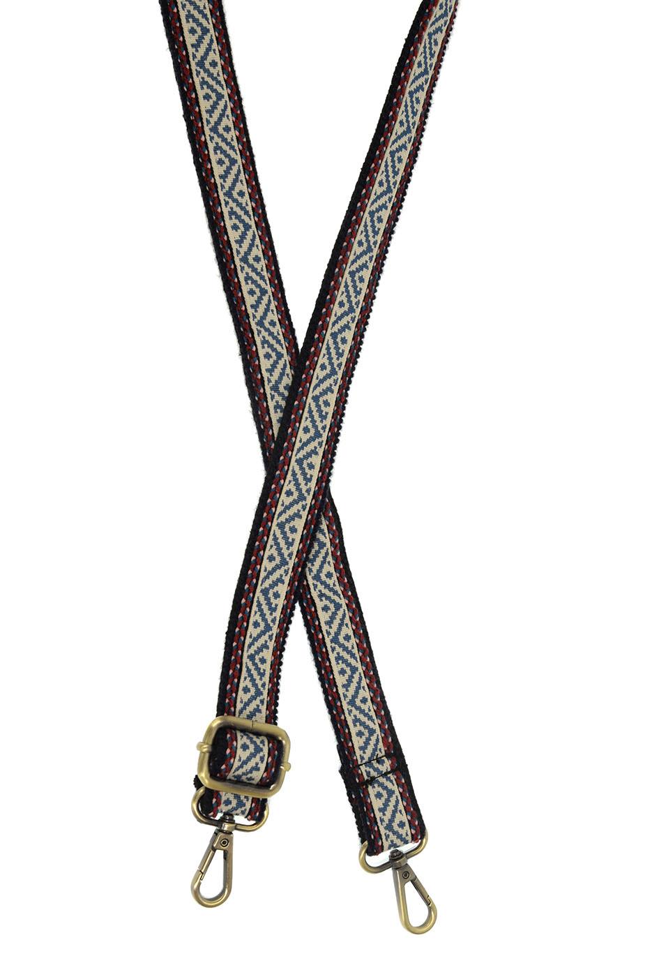 Aztec Motif Embroidered Guitar Strap