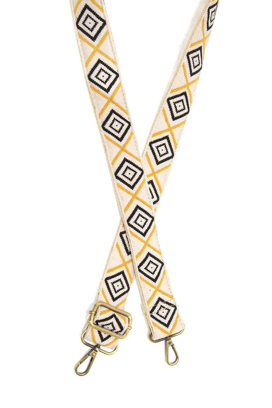Simple Diamond Embroidered Guitar Strap