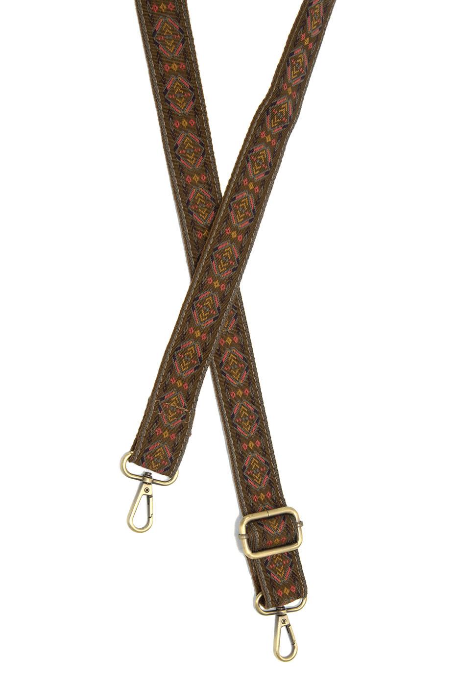 Rugged Diamonds Embroidered Guitar Strap