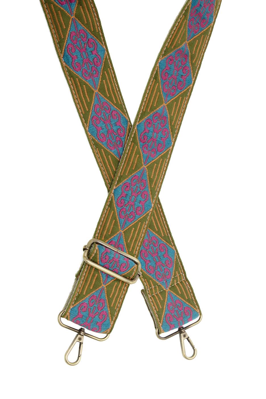 Ornamental Diamond Embroidered Guitar Strap