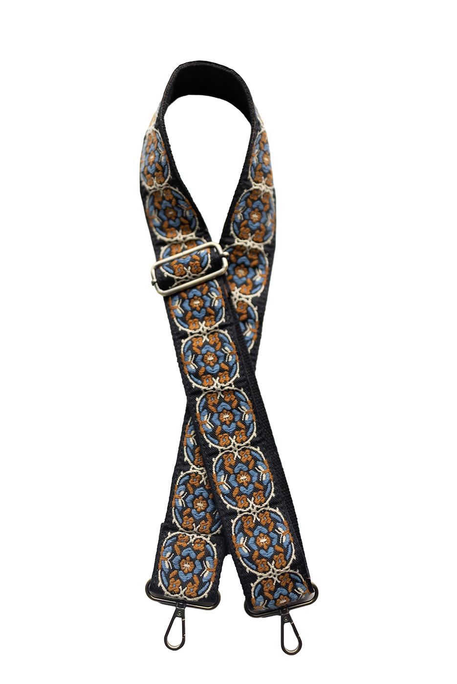 Floral Badge Guitar Strap