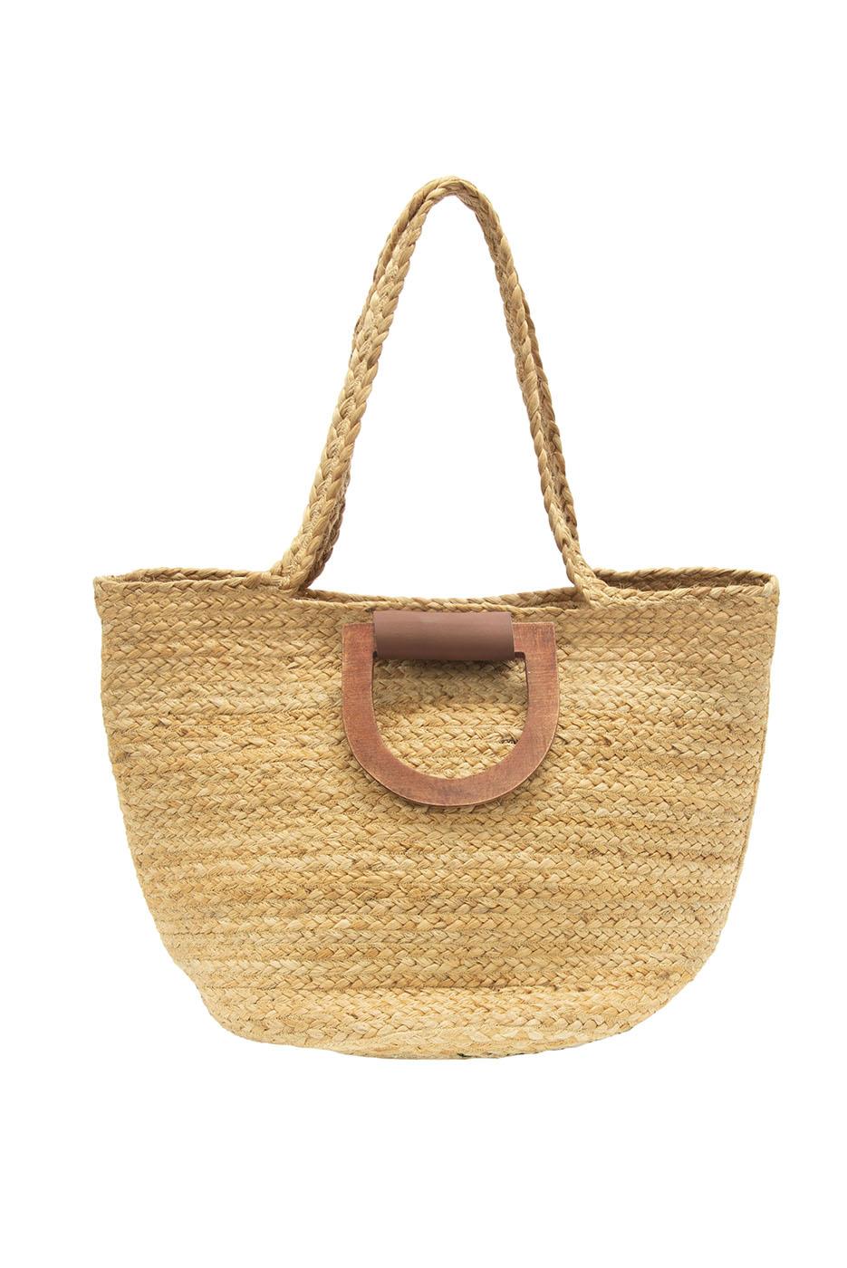 Calypso Jute Wood Handle Tote