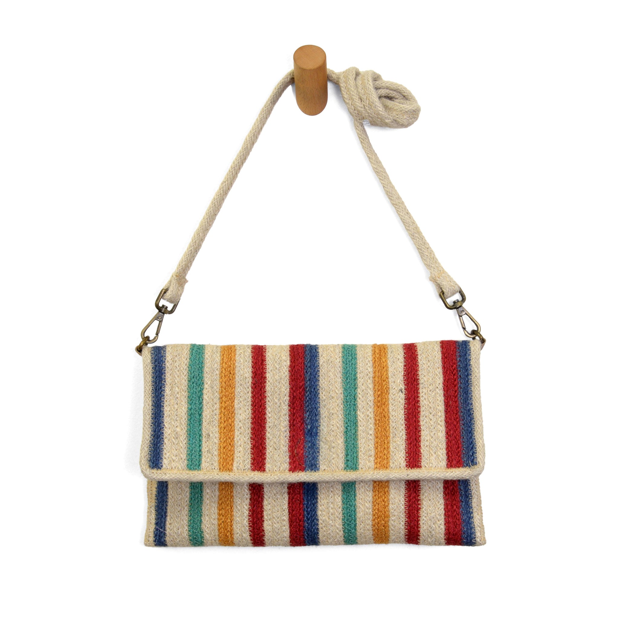 Striped Moxie Jute Crossbody