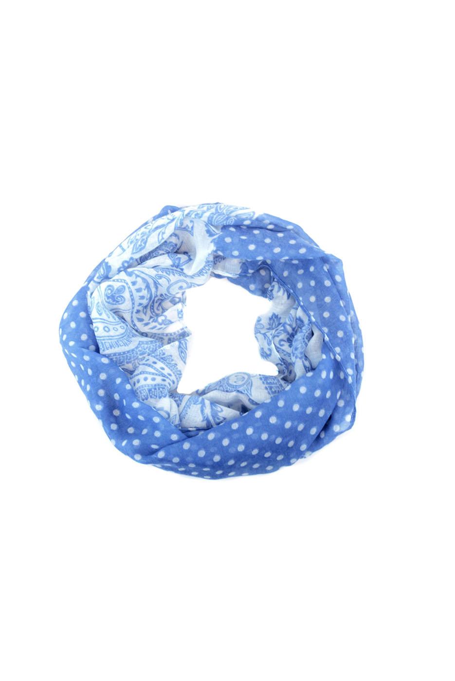 Blue Paisley Dot Infinity Scar